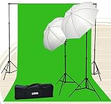 Chromakey Green Screen Kit 800 watt 10x20 Ft Chroma Key Green Screen Photo Video Lighting Kit Backdrop Support System Included Ul15 10x20 Green By Fancier U15 10x20 Green