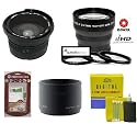 3.5x Telephoto & 0.42X Wide Angle Lens Kit Canon Powershot A650 Includes 0.42x Fisheye Lens + 3.5X Telephoto Lens + Extras