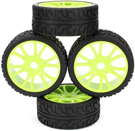 iiMash(TM) HSP RC 1/8 Off-Road Car 12 Spoke Hub Wheel Rims Grip Grain Tires 102mm OD (Pack Of 4)