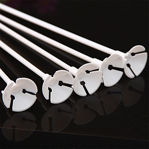 White Balloon Stick with Cups Party Favors Accessory Pack of 100set