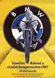 BMW - Golden Rider - Vintage Art Poster