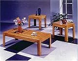 3-Piece Pack Oak Finish CoffeeEnd Table Set By Acme Furniture