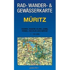 M�ritz 1 : 35 000 Rad-, Wander- und Gew�sserkarte: Mit Waren, Kargow, Klink, Jabel, R�bel, Rechlin und Mirow. Doppelkarte