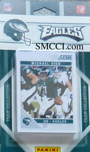 2011 Score Philadelphia Eagles Factory Sealed 11 Card Team Set. Players Include Trent Cole, Nate Allen, Michael Vick, Lesean Mccoy, Kevin Kolb, Jeremy Maclin, Desean Jackson, Brent Celek, Asante Samuel, Dion Lewis, Stanley Havili.
