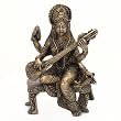 Hindu Goddess Saraswati Statues Brass Figurines