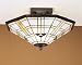 LAMPS BEAUTIFUL Craftsman Mission Arrowhead Flush Mount Ceiling Fixture by Meyda Tiffany--Excellent customer service--see our feedback.