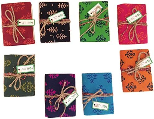 8 Pcs Eco-Friendly Handmade Paper Notebooks- Party Favors that are Colorful & Unique.
