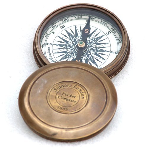 Vintage Style Maritime Collectible Compass Brass Finish