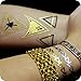 Flash Temporary Tattoos 4 Sheets - Feel Gorgeous & Look Stylish in Your Trendsetter Collection - 10x Better than Makeup or Henna Body Paints - Custom Jewelry Designs in Gold, Black and Silver Glitters - Own Your Style with Our Money Back Guarantee