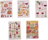 Review Sisson  / French Design set of 5 Kitchen magnets: Cuisine Provencale, Chocolate birthday, wine bottles,wine glasses Fromages