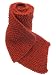 Handmade Artisan Soft Acrylic Scarf - Honest Knitting Collection - Brick-orange (100% Hand-knitted/no Border)