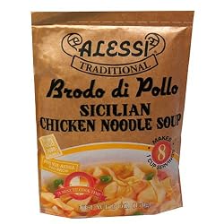 Alessi Sicilian Chicken Noodle Soup, 6-Ounce Packages (Pack of 6)