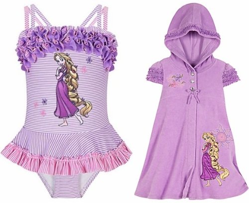 Best Cheap Disney Store Tangled Princess Rapunzel 2-Piece Swimsuit Gift Set with Deluxe 1-Piece Bathing/Swim