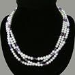 Handmade Pearl, Amethyst & Silver Necklace