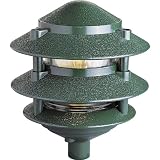Progress Lighting P5204-38 Cast Aluminum Clear Glass Liner with 1/2-Inch NPS Threaded Fitting For Permanent or P5233 Installation, Green