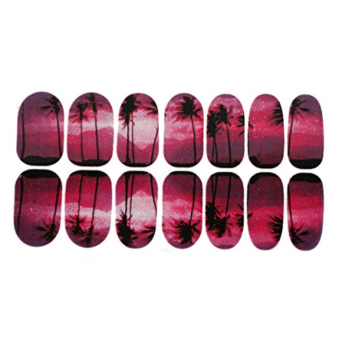 YESURPRISE New Trendy 1pack 3D Beautiful Landscape Nail Art Tips Pack Decal Wrap Water Tattoo Noctilucent Transfer Stickers DIY Decoration Fashion Xmas Gift #3