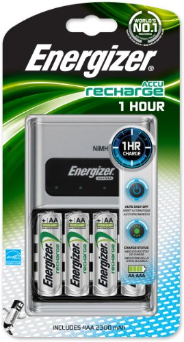 Energizer 1Hour Battery Charger Fast-charging Accu with 4x AA 2300mAh Batteries Ref 630271