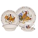 Corelle Livingware 20-Piece Dinnerware Set, Service for 4, Country Morning