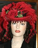 SASS Hat Victorian Style Hat "Spirit of Christmas" Long Bow in Back