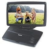 RCA 9" Portable DVD Player Widescreen LCD Display with AC Charger and DC Car Cigarette Plug Power Adapter - Black (DRC98091S)