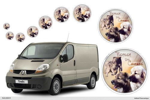 Rechteckige Aufkleber Hund 15