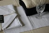 White Table Runner 100% Cotton/ 17 x 70 Inch / 44x178cm/ Easy care/ Washable at 60 Deg C / Homescapes Brand/ Normally delivered Next Working Day at No Extra Cost / Postage refund of £2.03