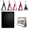 iPad 4 iPad 3eme generation iPad 2 Housse en cuir pour Apple iPad 2 avec rabat/stand de positionnement support et le sort de veille