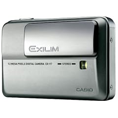 Casio EXILIM EX-V7 Digitalkamera (7 Megapixel, 7fach opt. Zoom, 6,4 cm (2,5 Zoll) Display, Bildstabilisator) silber