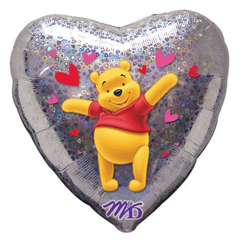 Pooh Heart Shaped Holographic 18