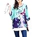 HP95(TM) Women's Bohemian Style Batwing Sleeve Chiffon Beach Loose Shirt (Purple)
