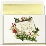 Holly & Ribbon Christmas Cards -