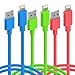 Cambond iPhone Cord, 3 Pack 8 Pin Apple Certified Lightning to USB Cable Durable Stepped Updated Cord Fast Charger / Rapid Charging Cable 6ft (Blue + Peach + Green)