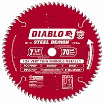 Freud D0770F Diablo Steel Demon Ferrous Cutting Saw Blade 7-1/4-Inch by 70t 5/8-Inch arbor
