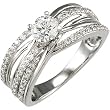 14K White Gold Diamond Engagement Ring Semimount - 0.50 Ct. - DOES NOT INCLUDE CENTER STONE