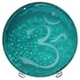 "OM" - 5" Emerald Green colored Art Glass Blessing