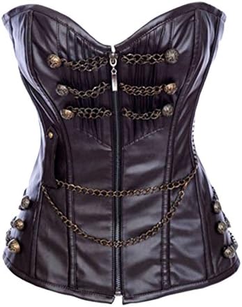 Chalmart Women's Slim Capable Sexy Shapewear Waist Trainning Cincher Corset Brown S