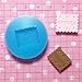 017LBQ Rectangular Cookie/Biscuit Flexible Silicone Mold Miniature Food Sweets (Clay, Resins, Gum Paste)