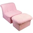 Cloud Chair/Ottoman– Pink Chenille