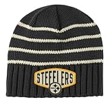Pittsburgh Steelers Throwback Felt Logo Cuffless Knit Hat