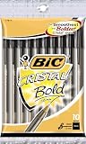 BIC Cristal Bold Ball Pen, 1.6mm, Black, 10 Pens