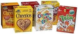 General Mills Assorted Favorites Cereal, 70-Count Single Boxes