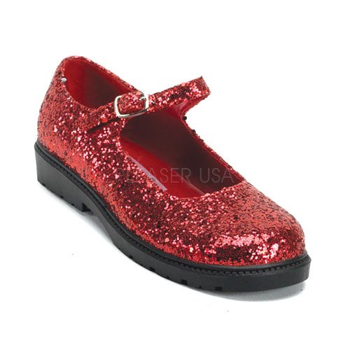 casual girls dresses-Funtasma by Pleaser Little Kid/Big Kid Mary Jane Casual,Red Glitter,Medium (US Little Kid 13-1 M) Images