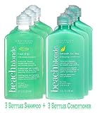 John Frieda Cool Dip Refreshing Shampoo Three 10 FL OZ Bottles + John Frieda Smooth Seas Detangling Conditioner Three 10 OZ Bottles (6 Bottles)