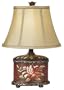 Hand-Painted Floral Canister Accent Table Lamp