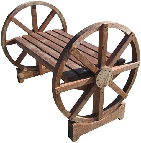 SamsGazebos Wood Garden Benches with Wheel Legs, Made in USA