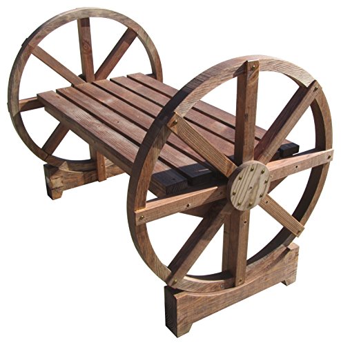 SamsGazebos Wood Garden Benches with Wheel Legs, Made in USA