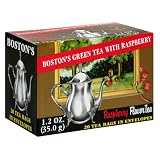 Boston Tea Green Tea with Raspberry, 20 Tea Bag Box (Pack of 12)