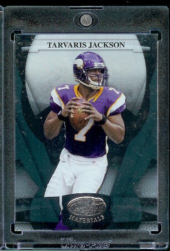 2008 Leaf Certified Materials Football Card - Tarvaris Jackson / Minnesota Vikings / NFL Trading Card in Protective Display Case!