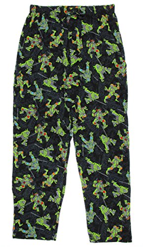 TMNT Teenage Mutant Ninja Turtles Black Graphic Sleep Lounge Pants