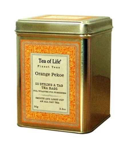 Tea Of Life Black Tea Series, Orange Pekoe, 50-Count, 3.1-Ounce Tin (Pack of 12) by Tea Of Life